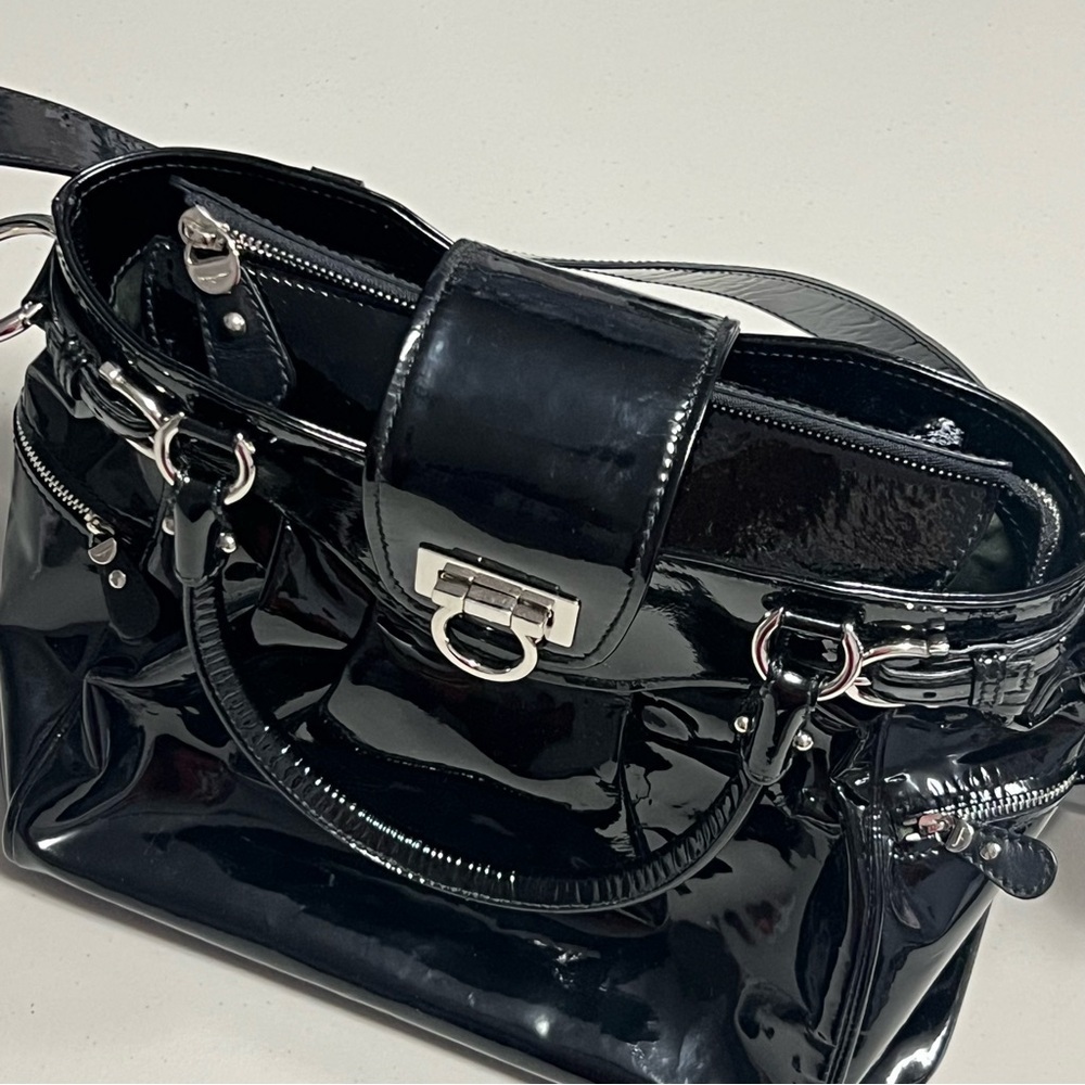 SALVATORE FERRAGAMO Patent Leather Bag - Picture 8 of 16